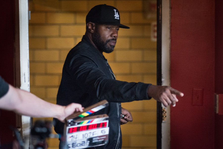 Director Antoine Fuqua on the set of The Equalizer 2